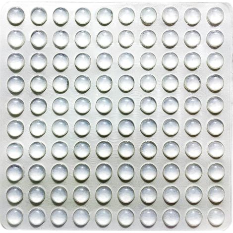 Lot de 100 tampons en Caoutchouc Autocollants - Transparent - 8 mm - Isolation Acoustique - Antidérapants - pour Portes, armoires, Meubles (8 mm) (1/5)
