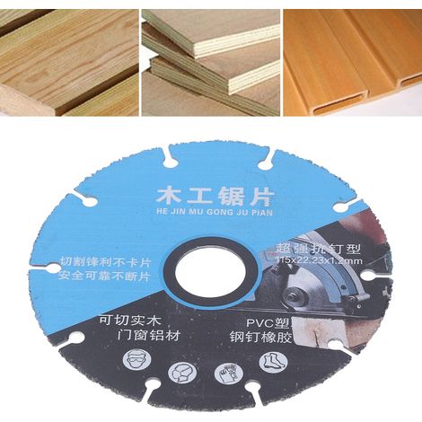 Lame de scie à bois neuve avec clous, disque de découpe pour gabarit, disque de découpe en alliage d'aluminium, lame de scie en alliage, lame de scie diamantée multifonctionnelle (1/5)