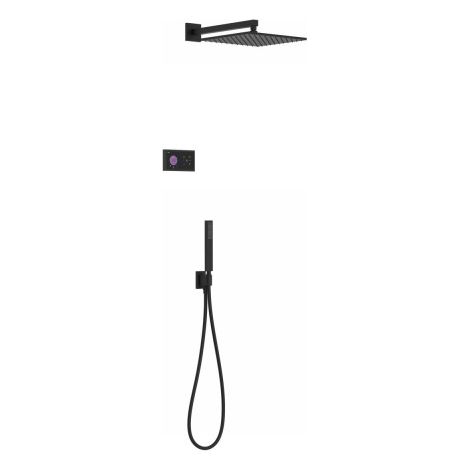 Kit de douche thermostatique électronique et encastré SHOWER TECHNOLOGY Noir Mat - TRES 09288563NM (1/2)