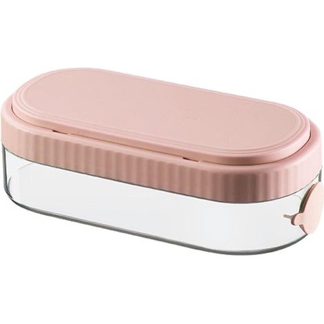 Bac à glaçons en plastique alimentaire avec couvercle et boîte de rangement – 18 compartiments flexibles, design compact et hermétique