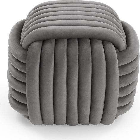 Versa Pouf Quadrato Grigio Chiaro