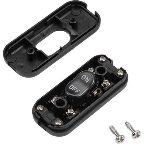 Lot de 4 Interrupteurs Bipolaires 6A 250V pour Lampe de Chevet, Interrupteur d'Éclairage Mural et de Table à Fixer (1/5)