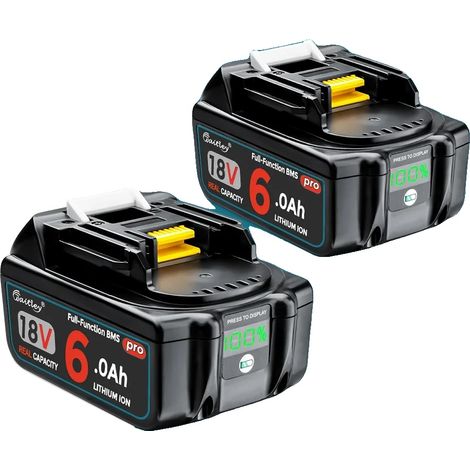 Hochleistungsfähiger, sicherer Akku für Elektrowerkzeuge, 2 x 6 Ah Akkus (1/2)