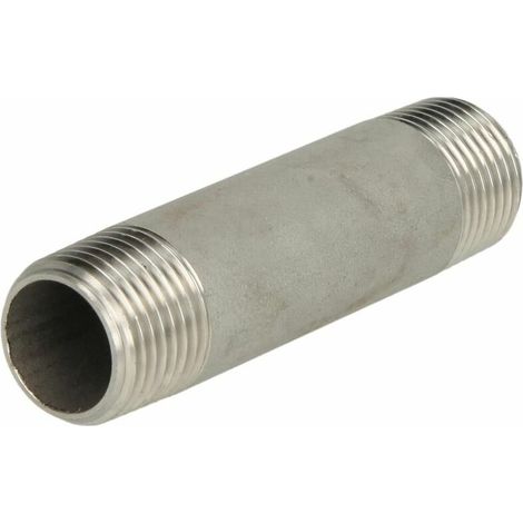 Double nipple de tuyau en inox 1'' x 80 mm