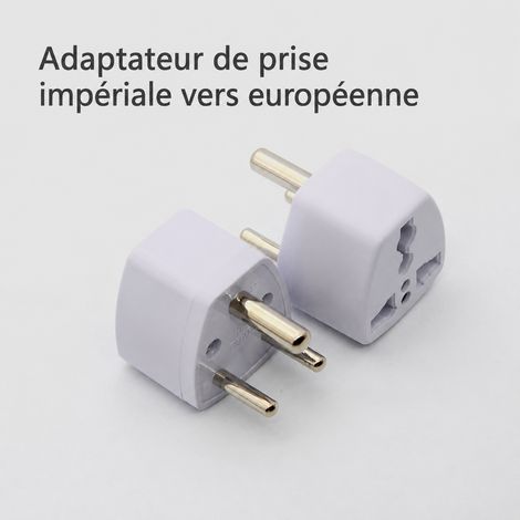 Adaptateur de prise secteur voyage Petit Afrique du Sud 3 broches rondes blanc 800 0.027 3 pièces 27 g – Livraison gratuite