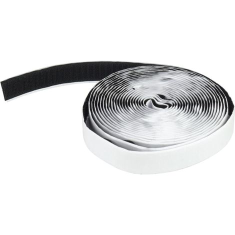 Klettband mit Klebehaken für Moskitonetze – 630 x 2 cm, schwarz, schnelle und dauerhafte Befestigung, unmarkiert
