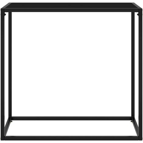 Maison Exclusive - Tavolo Consolle Nero 80x35x75 cm in Vetro Temperato (1/5)