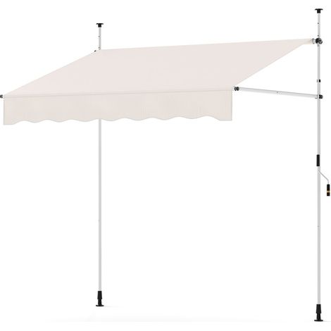 Toldo retráctil para balcón, sin taladros, resistente a los rayos UV, 200 cm