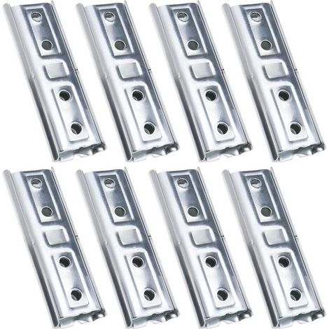 Dailygoody - Pannello testiera - Connettore per mobili - Resistente - Bianco - Staffe di montaggio a parete - 8 coppie - Adatto per divano letto - 120x42mm (1/5)