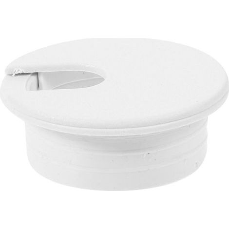 Lot de 12 passe-câbles de bureau, cache-trous pour câbles, pour bureau à domicile-4.20X4.20X1.90CM-White (1/4)