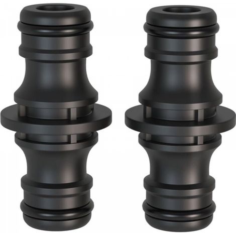 2 pièces Raccord rapide, 1/2 pouce double fiche Pièce de raccordement pour une connexion sûre des tuyaux, connexion de deux tuyaux pour la prolongation (1/5)