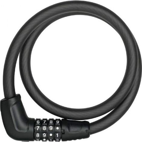 ABUS Serratura a cavo Tresor 6412C - combinazione, regolabile individualmente Cavo in acciaio con rivestimento plastica Livello di sicurezza 4 120 cm, nero