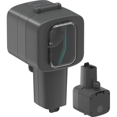 Presa Stagna Oblò da parete da esterno Schuko rinforzata per EV, Presa Ricarica veicoli elettrici, Multipresa outdoor IP56, Grigio Scuro