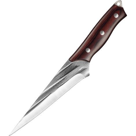 Couteau à désosser en acier inoxydable – manche violet – forgeage, abattage porc/mouton, couteau de chef, étui inclus (1/5)