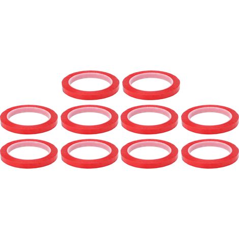 Ruban adhésif PET rouge résistant à la chaleur, 10 rouleaux, isolation électrique, ruban haute température pour condensateurs, 216,5 pieds (1/5)