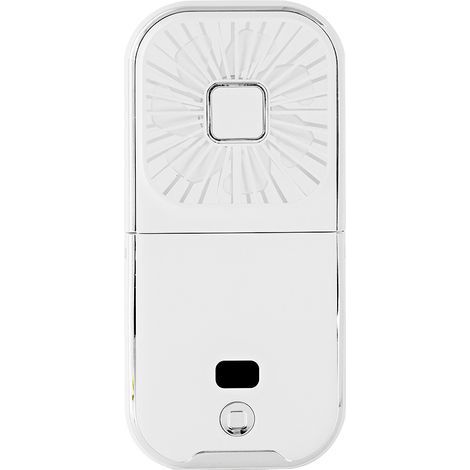 Tischventilator, wiederaufladbarer Mini-Ventilator, tragbarer Ventilator, ultradünn und faltbar, mit Handyhalterung, 3000 mAh Kapazität, weiß.