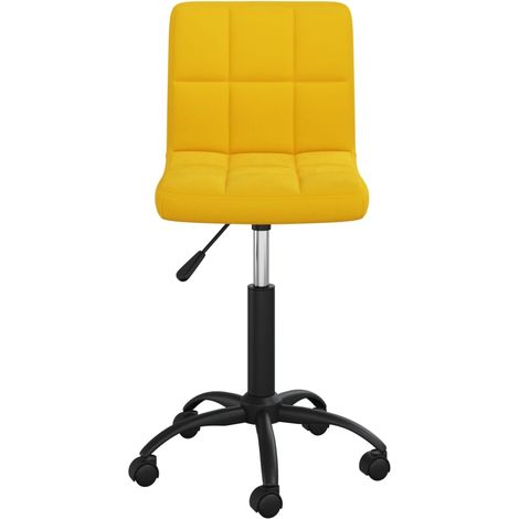 Maison Exclusive - Sedia da Pranzo Girevole Giallo Senape in Velluto