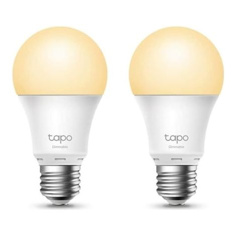 Bombilla Inteligente TP-Link Tapo L510E/ Casquillo E27/ 8.7W/ 806 Lúmenes/ 2700K/ Pack 2