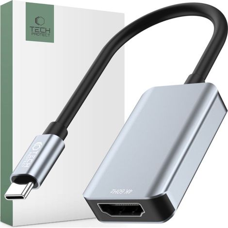 Tech-Protect Ultraboost Adapter USB-C auf HDMI 4K 60Hz Schwarz (1/5)
