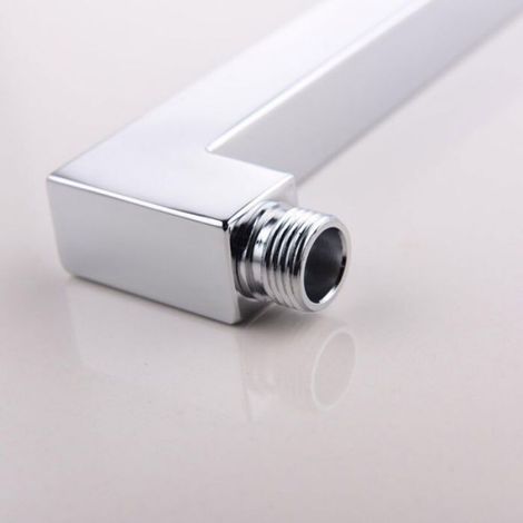 Bras De Douche - Acier Inoxydable - Carré - 40 cm x 6,5 cm x 6 cm - Tube De Remplacement - Argent Anodisé (1/4)