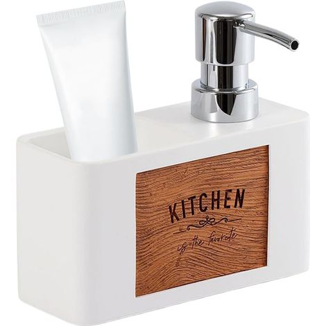 Distributeur de savon pour la cuisine , pompe rechargeable étanche - support , maison , salle bain , (1/5)