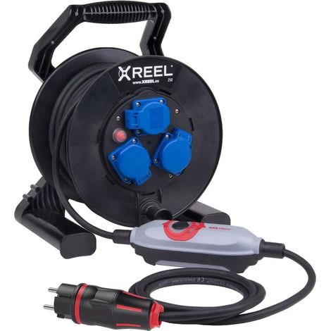 Enrouleur de câble de sécurité XREEL250 avec PRCD-S+