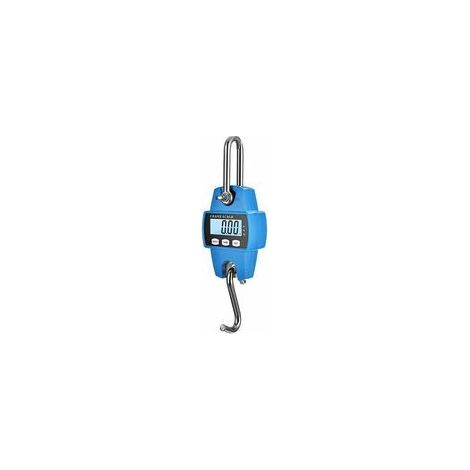 Bilancia a gancio industriale sospesa, bilancia per gru resistente con display LCD, bilancia elettronica ad alta precisione da 300 kg / 0,1 kg per uso agricolo e di caccia, blu, 300kg-0.1kg (1/4)
