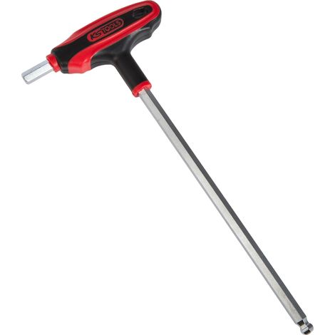 KS Tools 151.8137 Chiave maschio esagonale piegata a testa sferica a T 8mm (1/4)