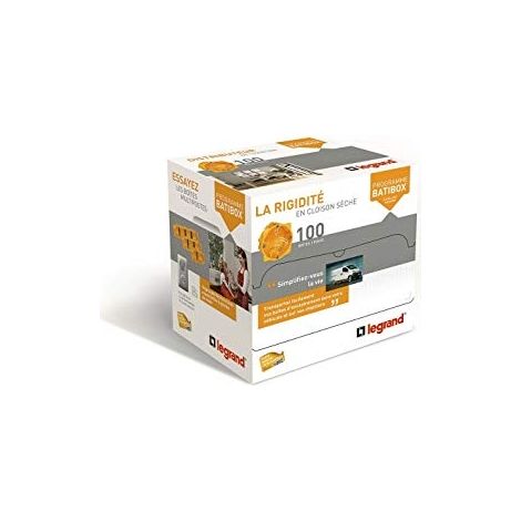Distributeur Distribox de 100 Boîtes d'Encastrement Cloisons Sèches LEGRAND Batibox Profondeur 50mm - 080009 (1/4)