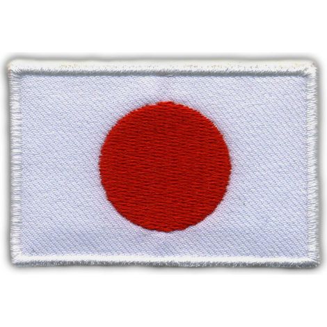Japanisches Flaggen-Patch, Mini - Magnetische Rückseite - Gestickter Aufnäher/Abzeichen/Emblem
