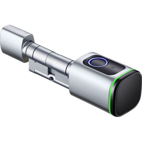 Serrure electronique à empreinte digitale avec carte IC et WiFiBox, fonction Bluetooth Serrure Biométrique, étanche cylindre réglable-Sans batterie (1/4)