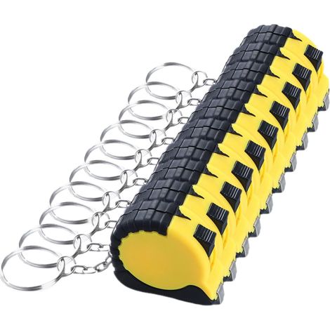 10 mini mètres ruban rétractable jaune ABS/TPR, pour couture (1/5)