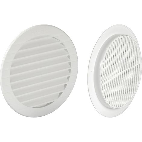 Rejilla empotrar redonda 150 mm plastico blanco
