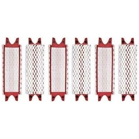 Lot de 6 têtes de balai plates en microfibre – Compatibles Vileda UltraMax – Lavables en machine – Nettoyage sols durs efficace (1/4)
