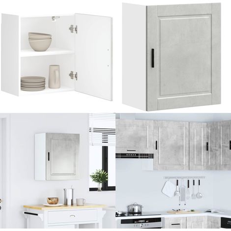 vidaXL Küchen-Hängeschrank Porto Betongrau Holzwerkstoff (1/5)