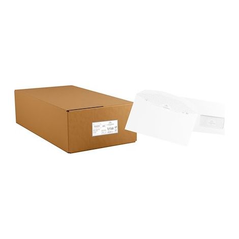 Enveloppe pour mise sous pli automatique 115 x 225 mm La Couronne 80 g avec fenêtre 45 x 100 mm blanche - Boîte de 1000