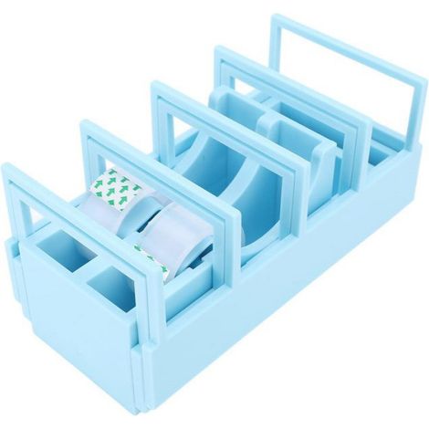 Shipenophy distributeur de rouleau de ruban adhésif Distributeur de ruban adhésif en plastique bleu, porte-ruban bricolage adhesif (1/5)