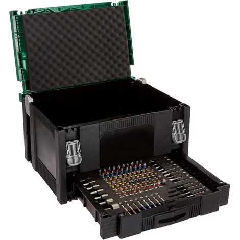 Hikoki – Coffret HitCase avec tiroir intégré 100 accessoires – Système de rangement modulaire – Construction durable pour conditions difficiles (1/7)