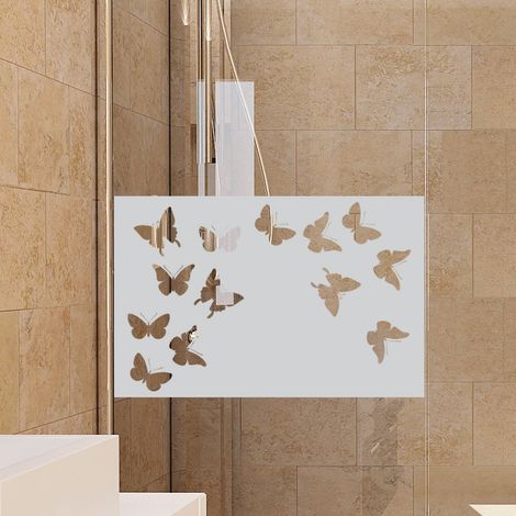 Film Fenêtre Anti Regard Occultant - PAPILLONS - Stickers Autocollant Brise-Vue pour Vitre & Porte de Douche - 55x85cm (1/5)
