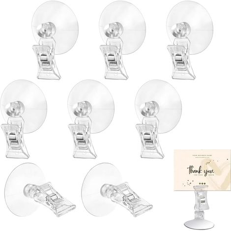 8 Pinces Ventouses pour Aquarium – Clip Algue Transparent, Distributeur Nourriture, Ventouses Fixation Feuilles Nori, Forte Puissance (1/5)