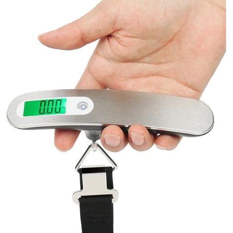 Bagagevåg numérique, portabel resväska våg, 50 kilogrammes kapacitet, compact et élégant resenärdesign, batterie incluse