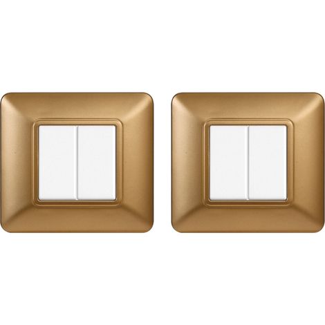 gloca Set 2 Placche Plastica 2P Oro Compatibili Matix (1/4)