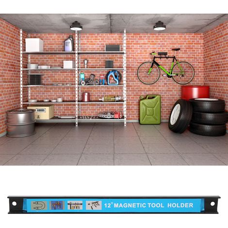 Organisateur d'outils magnétique robuste de 12 pouces avec bandes magnétiques (1/5)