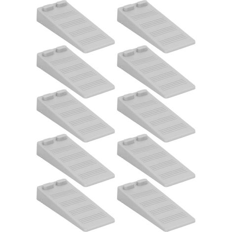Irovami Lot de 10 cales de porte en TPR, sans perçage, pour protéger les murs et la maison (gris). (1/5)