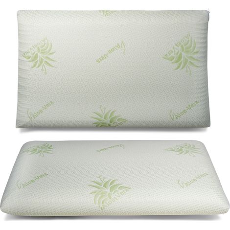 Coussin savonnette en mousse à mémoire de forme 100 %, housse aloe vera, respirant, 11 cm (1/5)