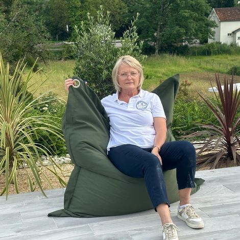 Big Coussin flottant Kaki 140x140 cm