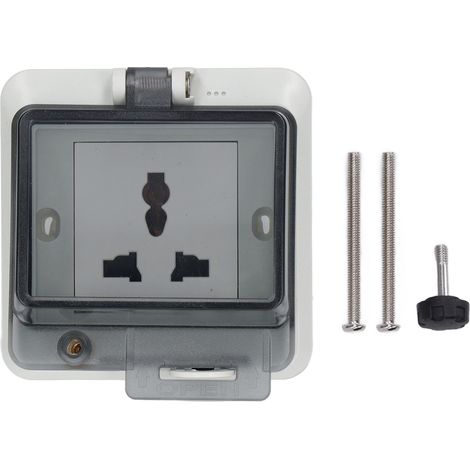 Prise 3 trous multifonction étanche ignifuge IP66, coque en PC, 250V 13A (1/5)