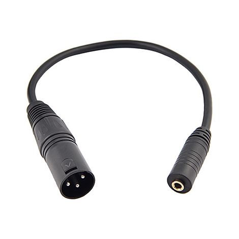Microphone/audio adapter cable: 3.5 mm female jack to XLR male. 3-pin XLR male to 3.5 mm female jack. (1/5)