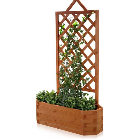 Melko Rankgitter + Pflanzkasten Spalier Rosenbogen Rankhilfe Blumenkübel Rankkasten 