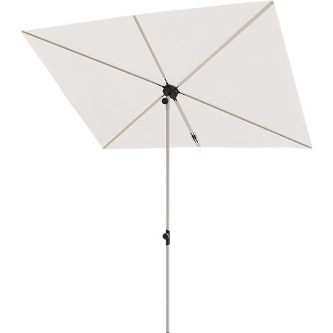 Parasol de jardin, parapluie de patio avec manivelle et inclinaison, 8 nervures, mât en aluminium, parapluie de marché pour pelouse, terrasse, jardin, piscine, protection UV 50+, 2,7 m (1/5)